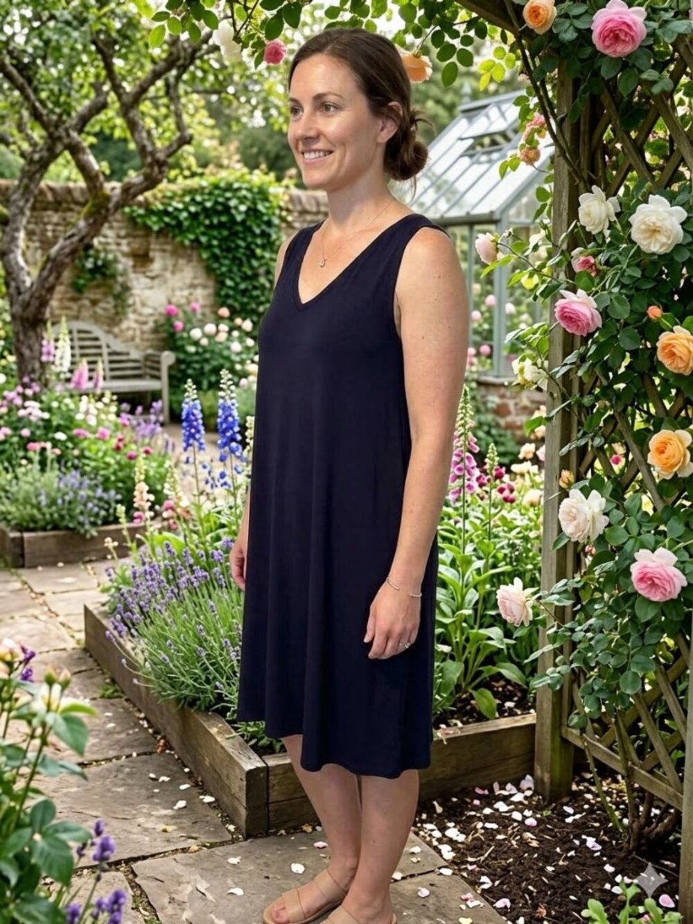 NWT GAP navy blue sleeveless dress, size XL